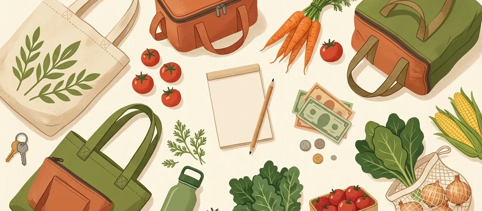 Illustration for the guide: Farmers market tips: how to shop smarter