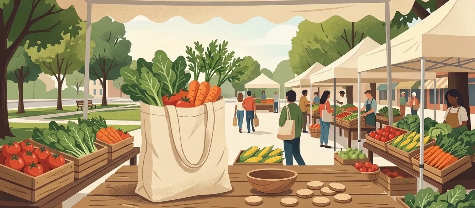 Illustration for the guide: How to use SNAP/EBT at a farmers market